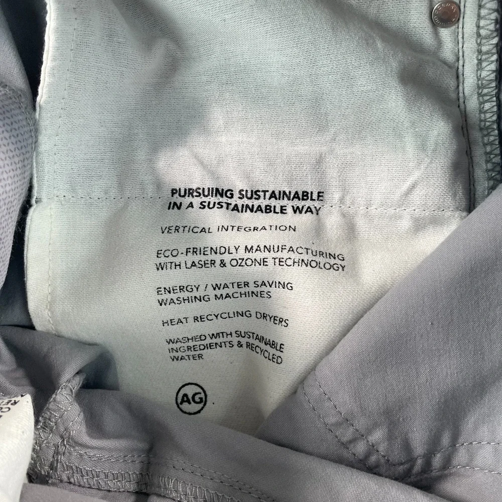 AG Adriano Goldschmied The Everett Slim‎ Straight 30x34 Grey Sueded Sateen NWT